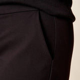 Pantalone Donna Curvy in Punto Milano  Modello Zampetta alla Caviglia con Tasca America. F646YBFFABIA NERO Lizalù 