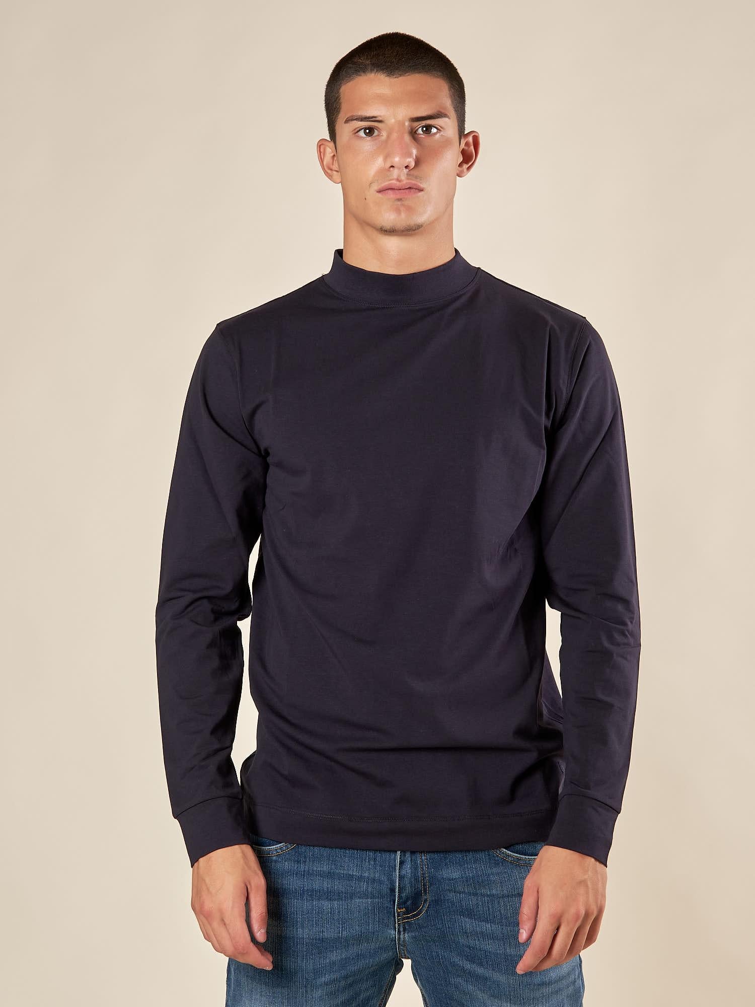 Lupetto Uomo Manica Lunga in Caldo Cotone elasticizzato ComfortTermico e stile essenziale. TI283H BLU HAMAKI-HO 