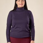 Dolcevita Donna Curvy in viscosa manica lunga basico ed essenziale. F712YBF02L BLU Lizalù 