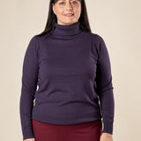 Dolcevita Donna Curvy in viscosa manica lunga basico ed essenziale. F712YBF02L BLU Lizalù 