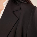 Giacca Donna Curvy Monopetto  Tessuto Tecnico Foderato, Taglio Basic Sagomato. F646YBFANDA NERO Lizalù 