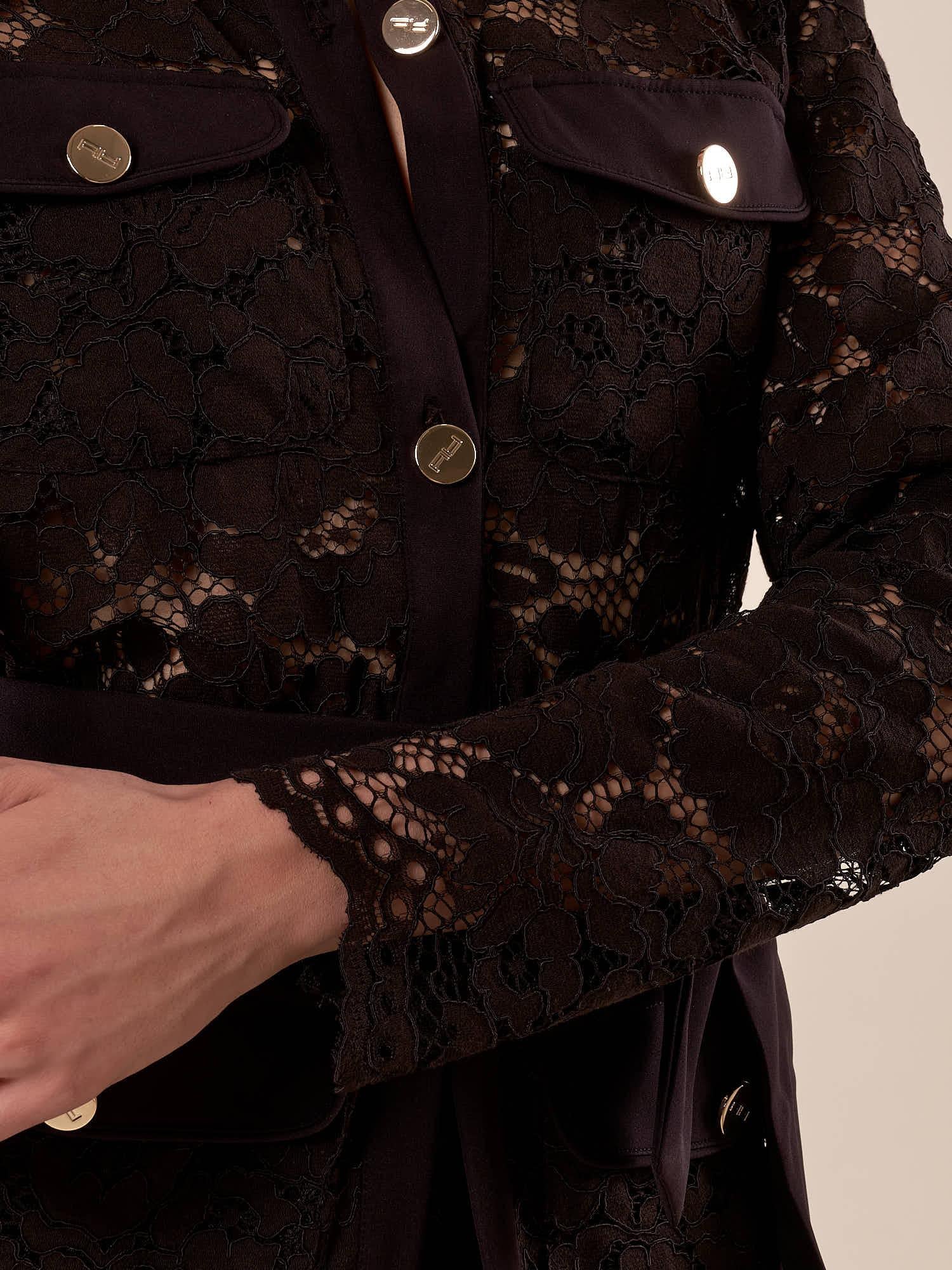 Giacca da Donna in Pizzo Elegante con pattine. GI000737 NERO ARTIGLI 