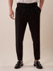 Men's double button trousers with American pocket and side buckles.
