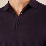 Polo uomo manica lunga in misto viscosa Eleganza casual e comfort naturale. CON/3020900 NAVY CONFAB 