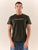 T-shirt Uomo manica corta in cotone 100% con logo stampato a contrasto TS616034 VERDE Henry Cotton's Uomo