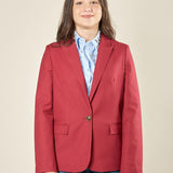 Giacca donna monopetto. Petto a lancia, bottone a contrasto e tasche a pattin GI003118 BORDEAUX ARTIGLI 