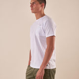 T-shirt Uomo manica corta in Cotone 100% con taschino e bottone. BAM5451 BIANCO BACI & ABBRACCI 