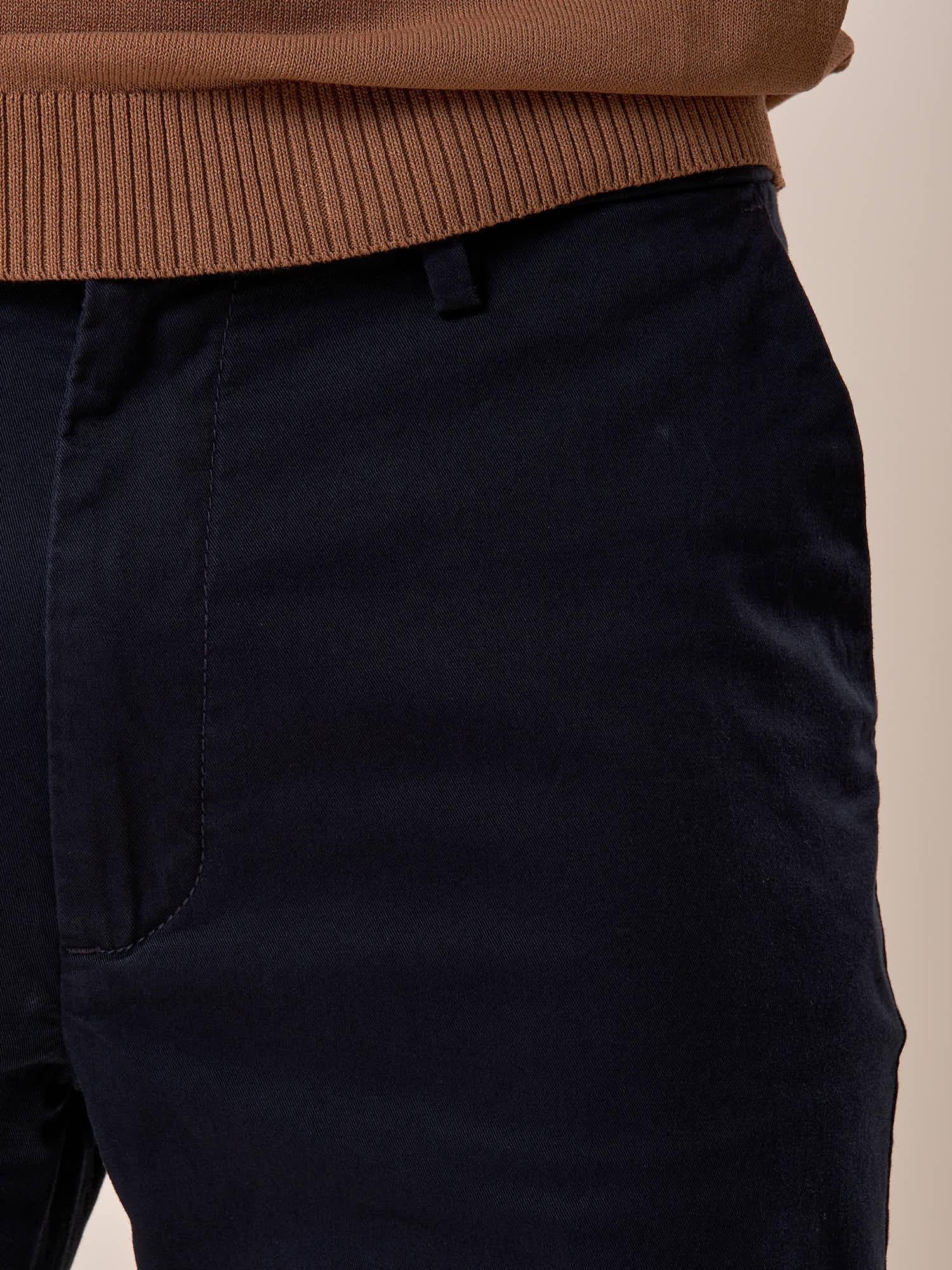 Pantalone tasca all'america cotone elasticizzato uomo. PSE1744H BLU HAMAKI-HO 