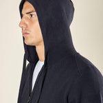 Maglia Uomo Invernale in Misto Viscosa con Zip e Cappuccio. Stile Sportivo ed Eleganza Casual. CON4051225 NAVY CONSENSO 