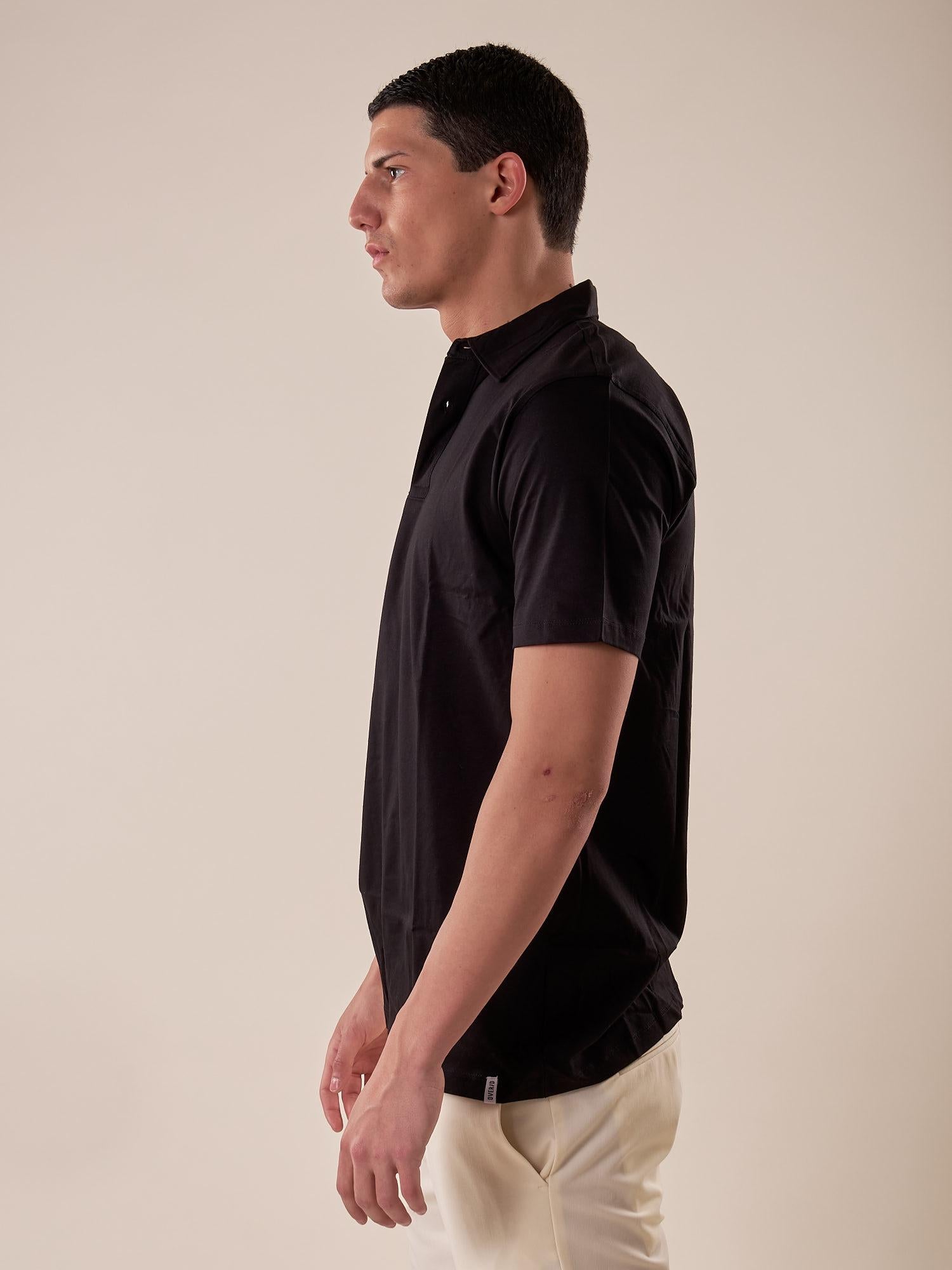 Polo manica corta 100% cotone mercerizzato uomo. OC1S2S5O01 NERO OVER-D 