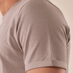 T-shirt Uomo Manica Corta in 100% Cotone Piqué  Girocollo, Comfort e Stile Casual M49065 GRIGIO SUPERIOR VINTAGE 
