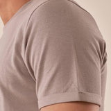 T-shirt Uomo Manica Corta in 100% Cotone Piqué  Girocollo, Comfort e Stile Casual M49065 GRIGIO SUPERIOR VINTAGE 