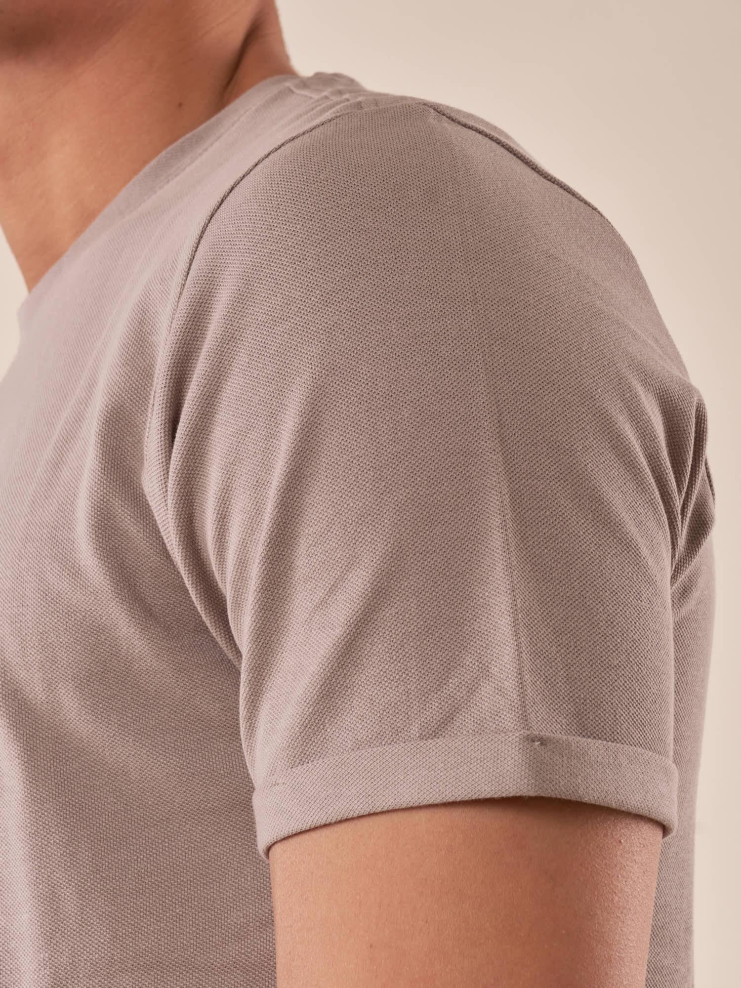 T-shirt Uomo Manica Corta in 100% Cotone Piqué  Girocollo, Comfort e Stile Casual M49065 GRIGIO SUPERIOR VINTAGE 