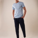 T-Shirt manica corta 100% cotone mercerizzato uomo. DM9302 SKY BLUE DATCH Uomo 