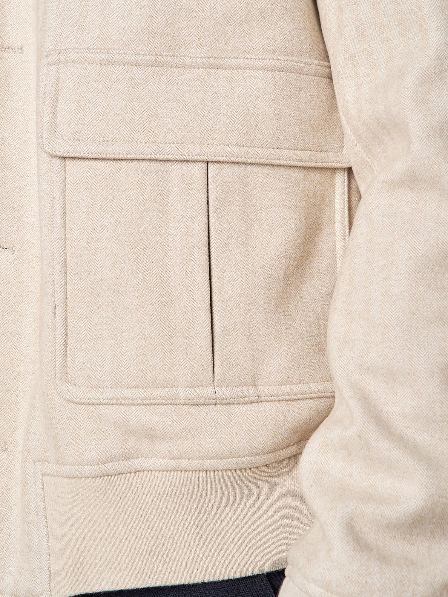 Giubbino da uomo modello Bomber in tessuto spigato. GBI1619H BEIGE HAMAKI-HO 