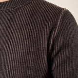 Maglia Uomo Invernale in Morbido Tessuto con Mezzo Collo Rigato. Eleganza e Comfort in un Solo Capo. DM9572 NERO DATCH 