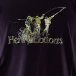 T-shirt Uomo manica corta in cotone 100% con logo stampato a contrastoa TS616035 BLU Henry Cotton's Uomo 