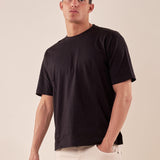T-Shirt manica corta oversize jersey uomo. CON2906425 BLACK CONSENSO 