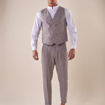 Pantalone rigato una  pince tapered fit tasche doppio filetto. OE1S2S5P38 GRIGIO OVER-D 