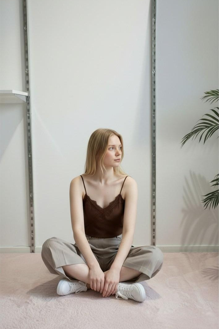 Pantalone Donna Modello Gonna-Pantalone con Tasca allAmericana e Due Pences PG126G BEIGE EXTASY 