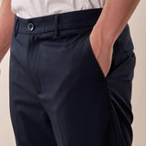 Pantalone chino slim fit con risvolto uomo. OC1S2S5P11 BLU OVER-D Uomo 