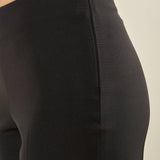 Pantalone donna in tessuto tecnico a zampetta. Vita regolare, zip laterale invisibile. PA003492 NERO ARTIGLI 