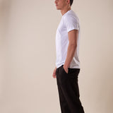 T-Shirt manica corta 100% cotone mercerizzato uomo. DM9302 BIANCO DATCH 