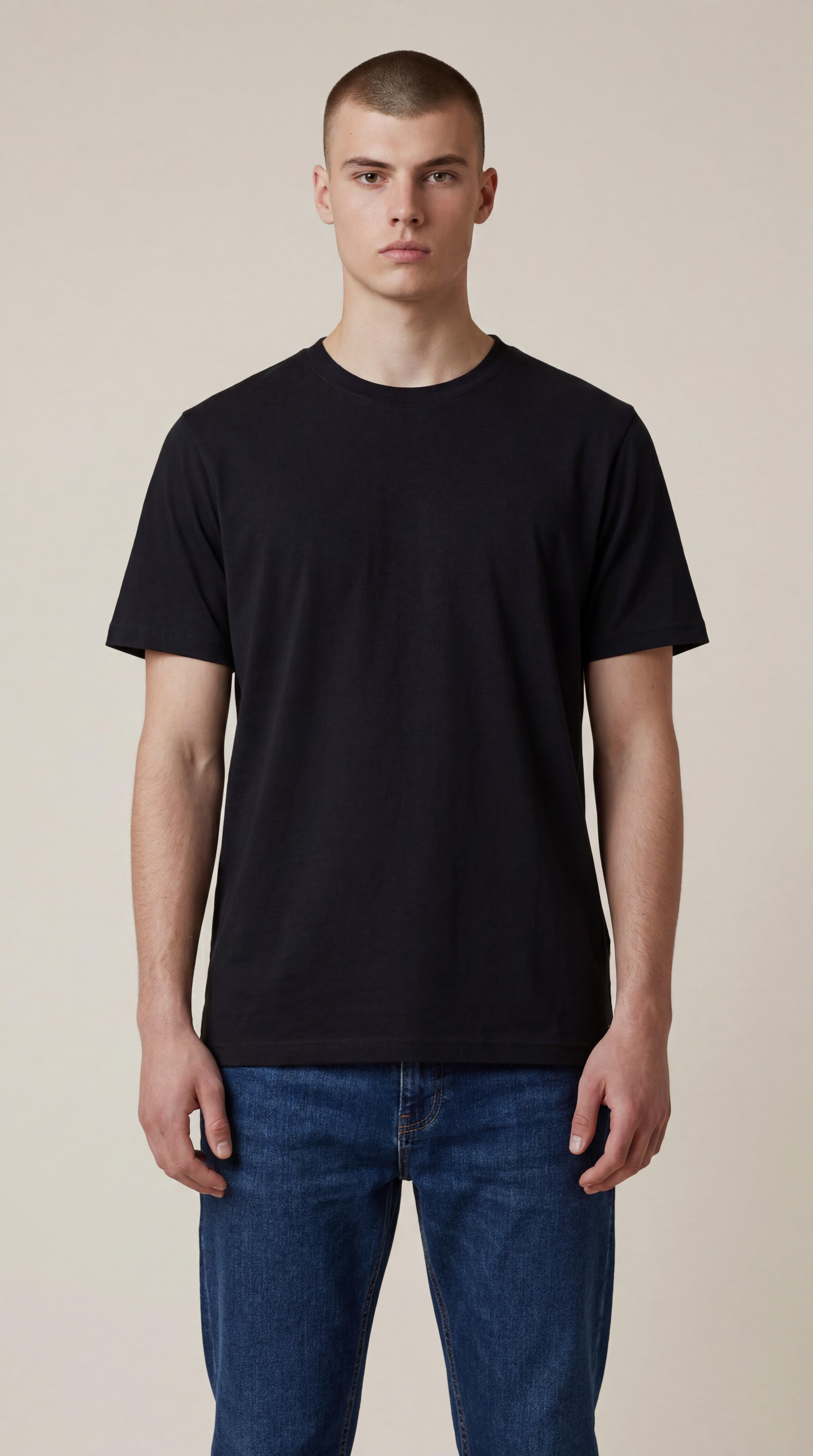 T-Shirt Uomo a Manica Corta in Tessuto Tecnico Traspirante M49930 NERO SUPERIOR VINTAGE Uomo 