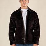 Giubbino Uomo Over Shirt Worker in Velluto. GBI1630H NERO HAMAKI-HO 