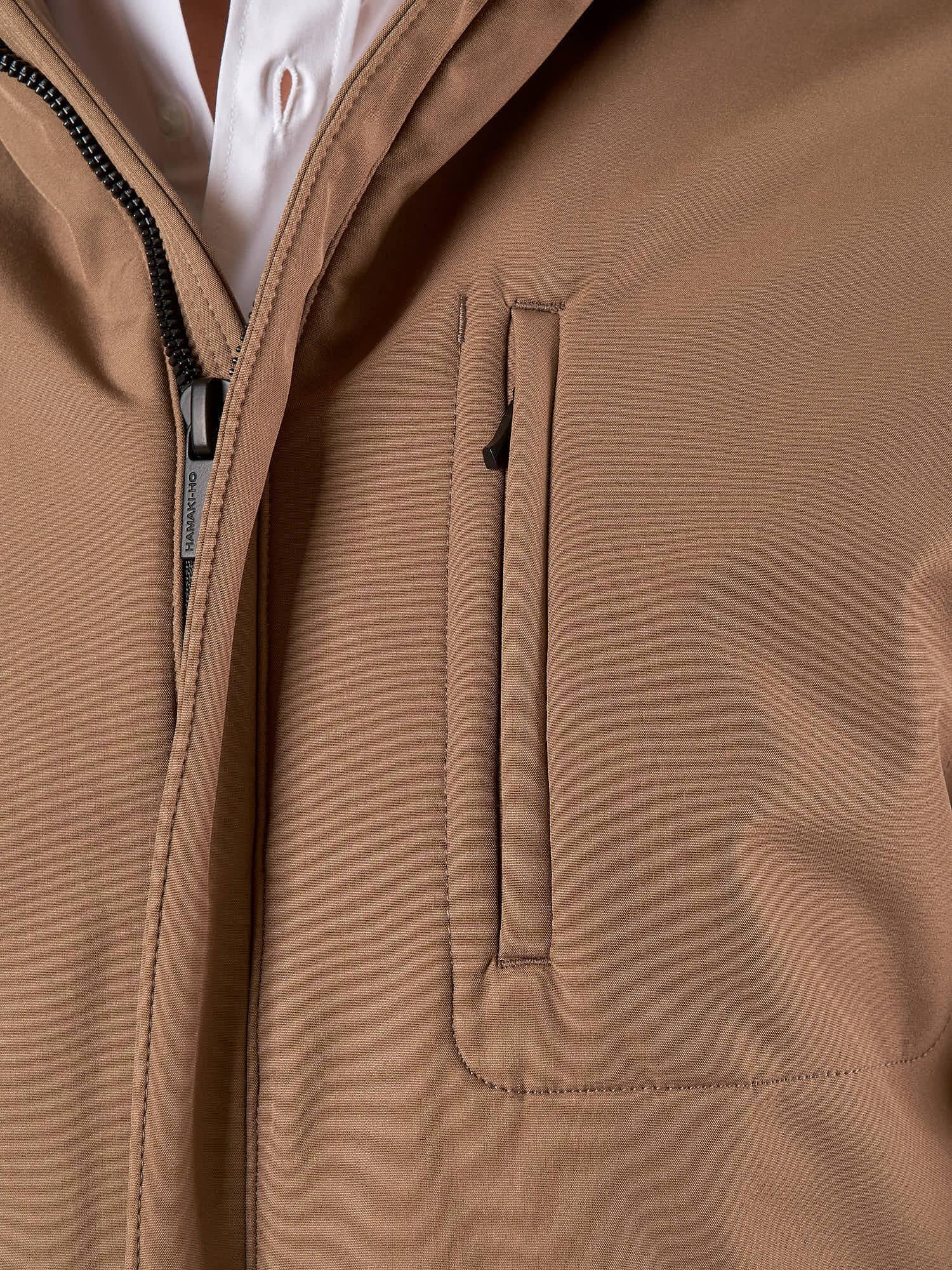 Giubbino Uomo con Cappuccio Antivento Tasca con Zip. GBI1616H FANGO HAMAKI-HO 