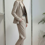 Pantalone Donna Balloon alla Caviglia con Pinces e Tasche Dietro con Pattine. PG114P BEIGE EXTASY 