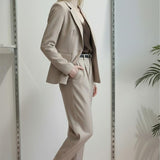 Pantalone Donna Balloon alla Caviglia con Pinces e Tasche Dietro con Pattine. PG114P BEIGE EXTASY 
