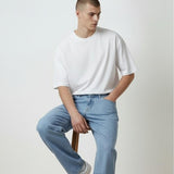 Jeans Uomo Baggy 5 Tasche in Denim Lavaggio Chiaro KK3053 DENIM BRUNO LEONI 