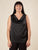 Top Donna Curvy con Giromanica e Scollo Morbido  Raso Davanti, Maglina Lurex Dietro. F453YBFKABUL NERO Lizalù Donna
