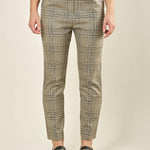 Pantalone donna in Principe di Galles. Eleganza sartoriale e vestibilità confortevole. PA003808 BEIGE/MORO ARTIGLI 