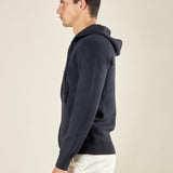 Maglia Uomo Invernale in Misto Viscosa con Zip e Cappuccio. Stile Sportivo ed Eleganza Casual. CON4051225 NAVY CONSENSO 