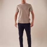 T-Shirt cotone piquet stretch manica corta uomo. CON2802425 SAND CONSENSO 