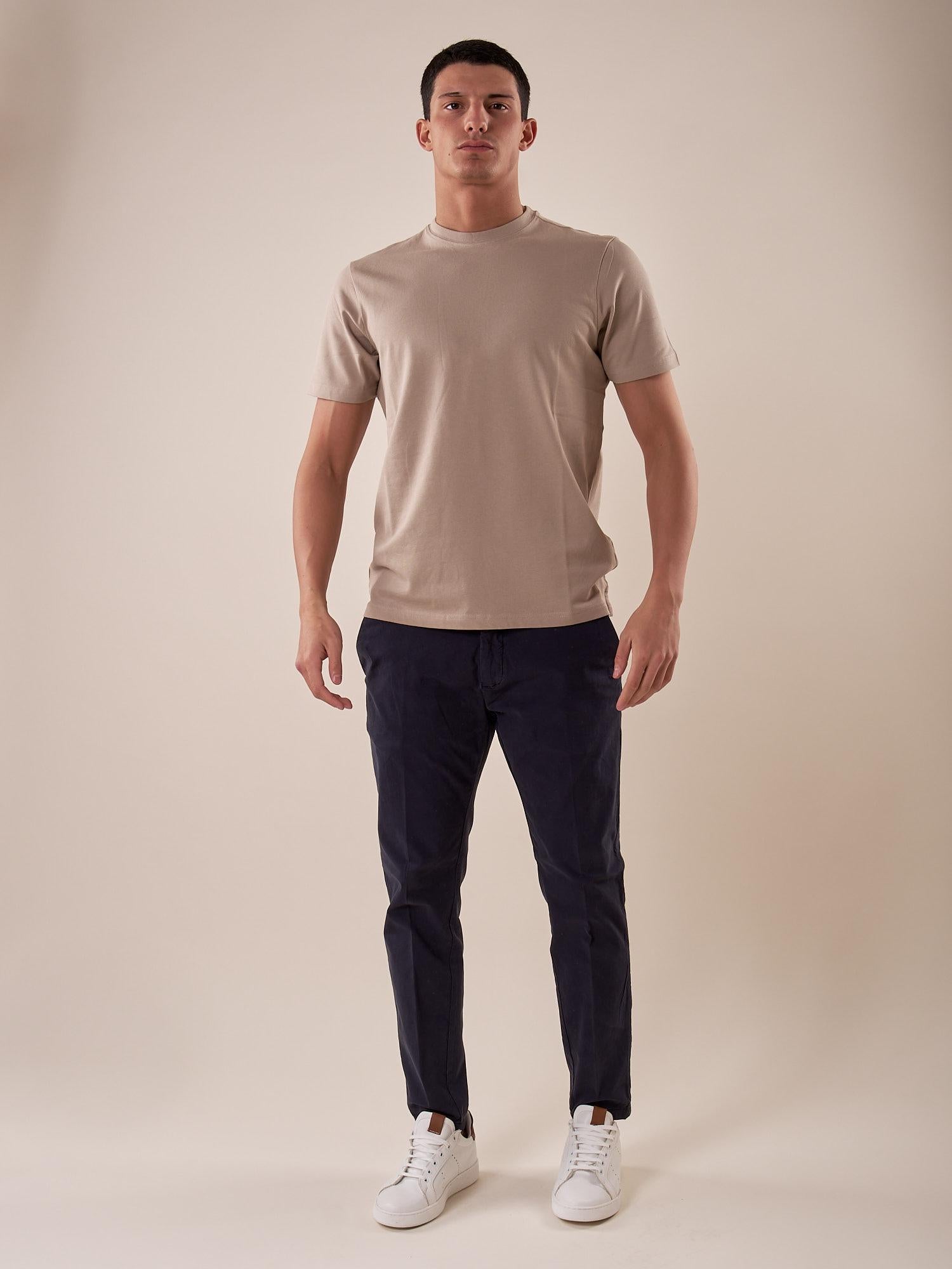 T-Shirt cotone piquet stretch manica corta uomo. CON2802425 SAND CONSENSO 