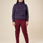 Dolcevita Donna Curvy in viscosa manica lunga basico ed essenziale. F712YBF02L BLU Lizalù 