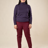 Dolcevita Donna Curvy in viscosa manica lunga basico ed essenziale. F712YBF02L BLU Lizalù 