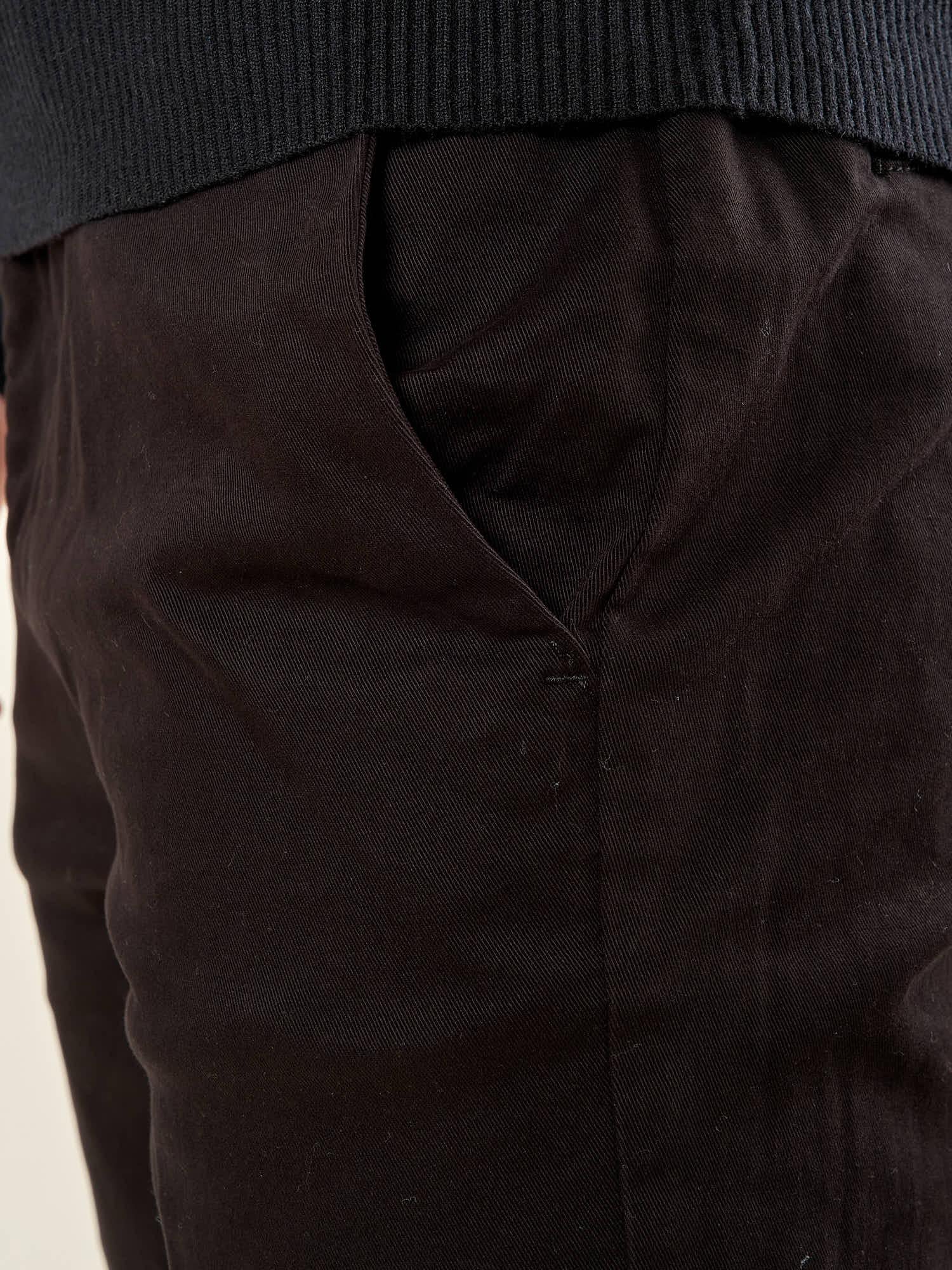 Pantalone Uomo in Cotone Elasticizzato Invernale con Tasche allAmericana. Comfort e Stile per la Stagione Fredda. PSI1781H NERO HAMAKI-HO 