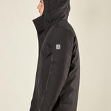 Giubbino Uomo Invernale Soft Shell con Cappuccio. Lunghezza Media. DM9623 NERO DATCH 