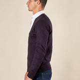 Cardigan Uomo manica lunga in misto viscosa. Eleganza rilassata e comfort naturale. CON/3005900 NAVY CONFAB 