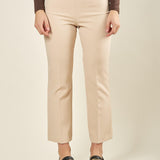 Pantalone donna in tessuto tecnico a zampetta. Vita regolare, zip laterale invisibile. PA003492 ONICE ARTIGLI 