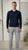 Maglia Uomo 100% Cotone Scollo a V a Manica Lunga  Eleganza Essenziale e Comfort Naturale CON3701900 NAVY CONSENSO Uomo