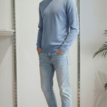 Maglia Uomo 100% Cotone a Manica Lunga  Comfort Naturale e Stile Versatile CON3700900 ZUCCHERO CONSENSO 