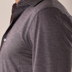 Camicia manica lunga micro piquet uomo. OC1S2S5C35 NERO OVER-D Uomo 
