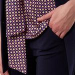 Complet tessuto crepe manica 3/4 donna. TA001980 BLU ARTIGLI 