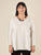 Maglia Donna Curvy in Viscosa  Scollo a V, Manica Raglan e Micro Paillettes Tono su Tono.