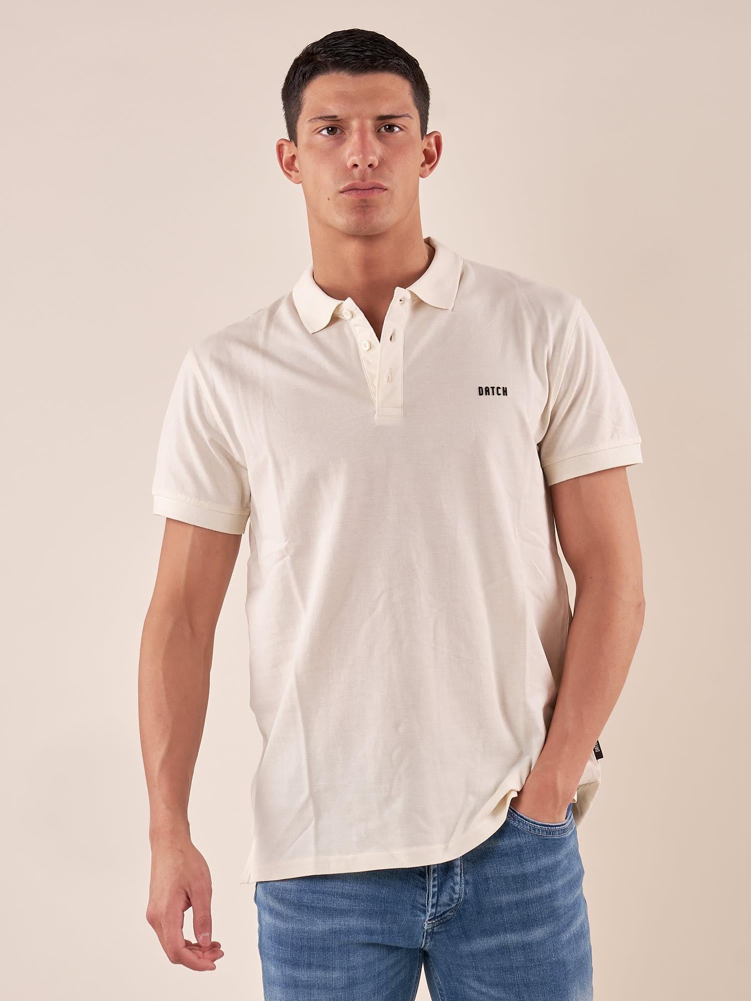 Polo manica corta cotone elasticizzato. DM1881 LUNAR WHITE DATCH 